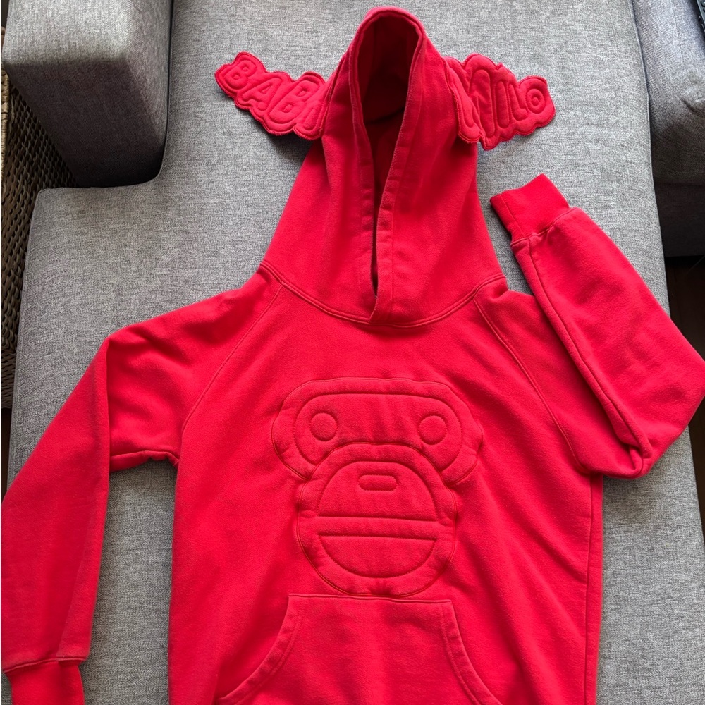 Bape Bold Red Hoodie